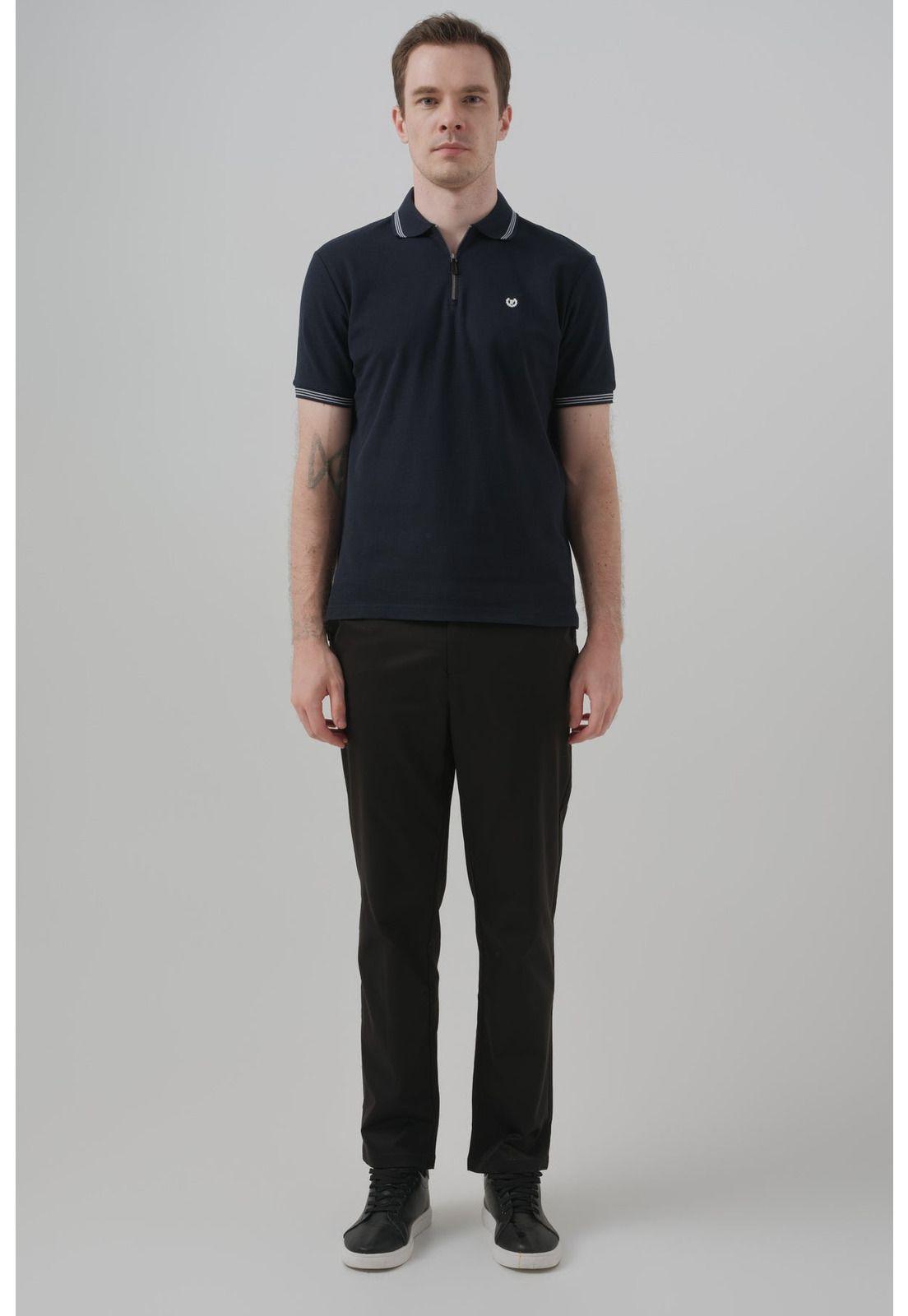 Polera Hombre Regular Azul Marino - lV-3