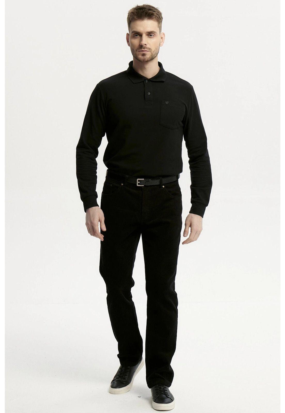 Pantalón Hombre Cotelé Negro-3