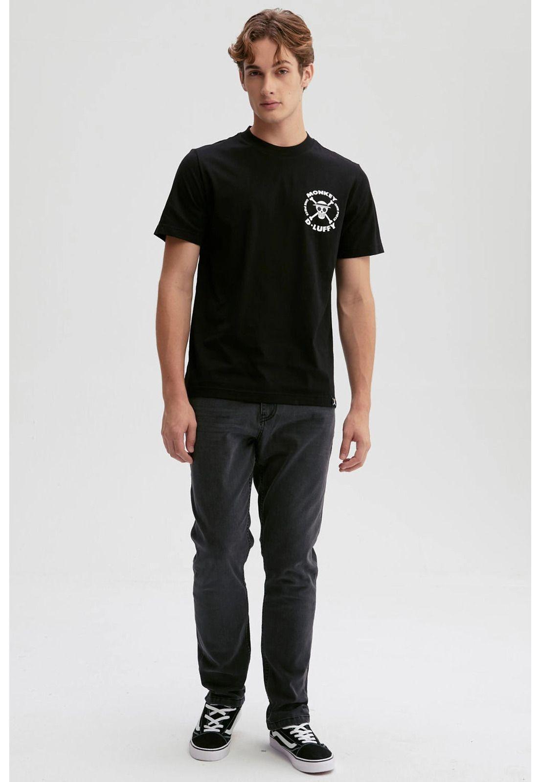 Polera Hombre Logo One Piece Negro-3