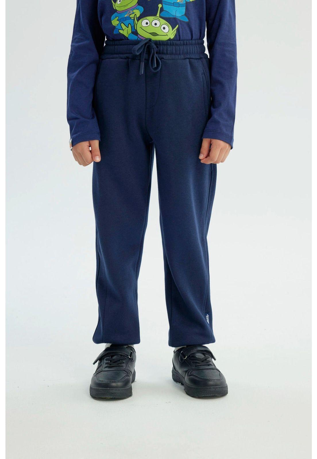 Pantalón Buzo Niño Pitillo Azul Oscuro - Vl-0