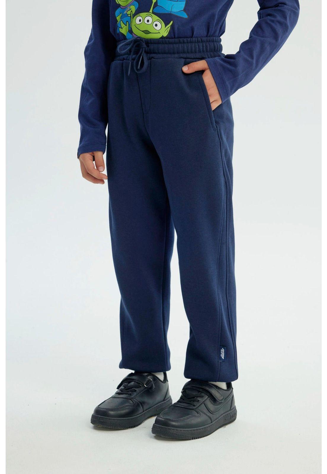 Pantalón Buzo Niño Pitillo Azul Oscuro - Vl-1