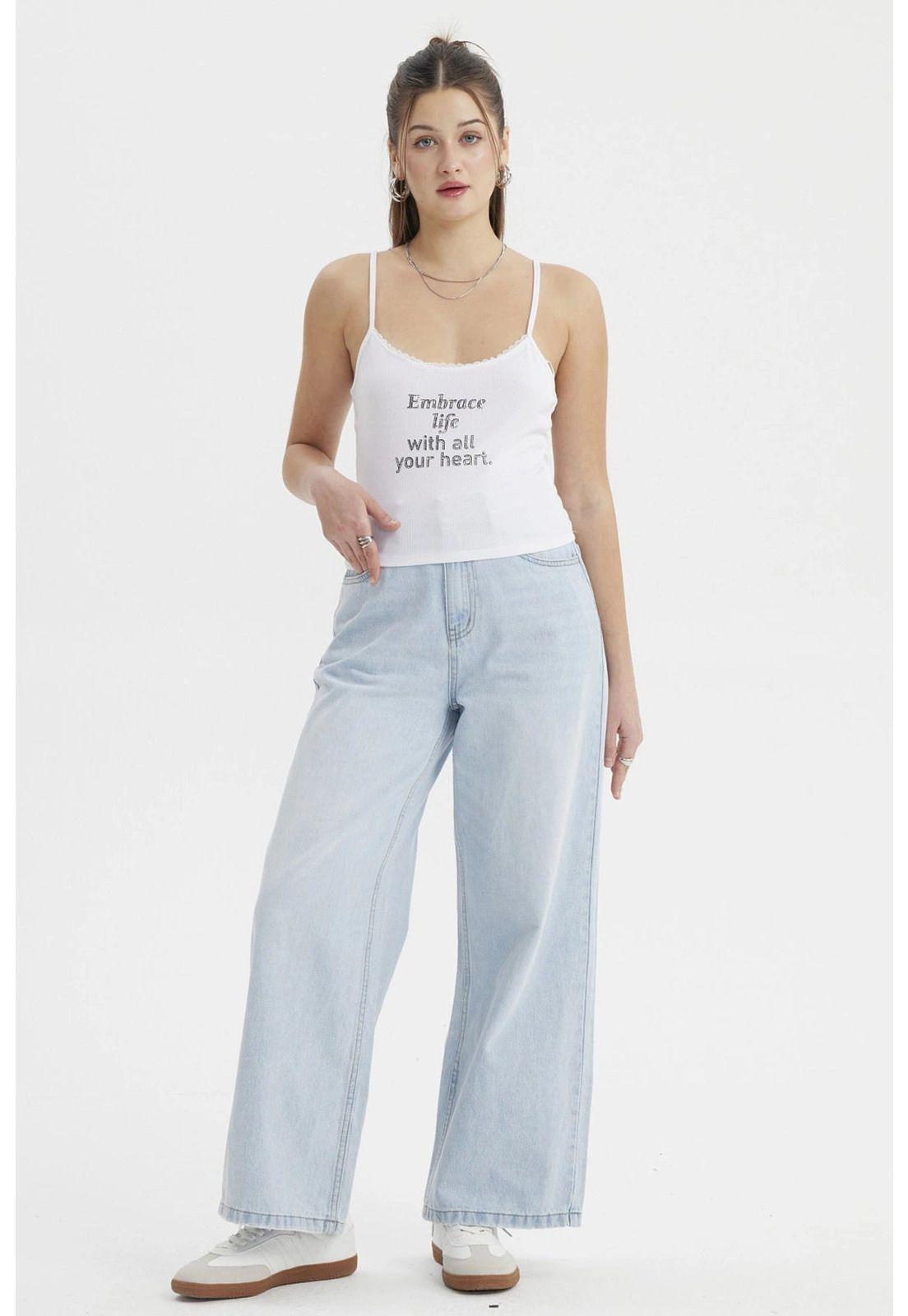 Peto Mujer Pabilo Aplicación  Blanco-3