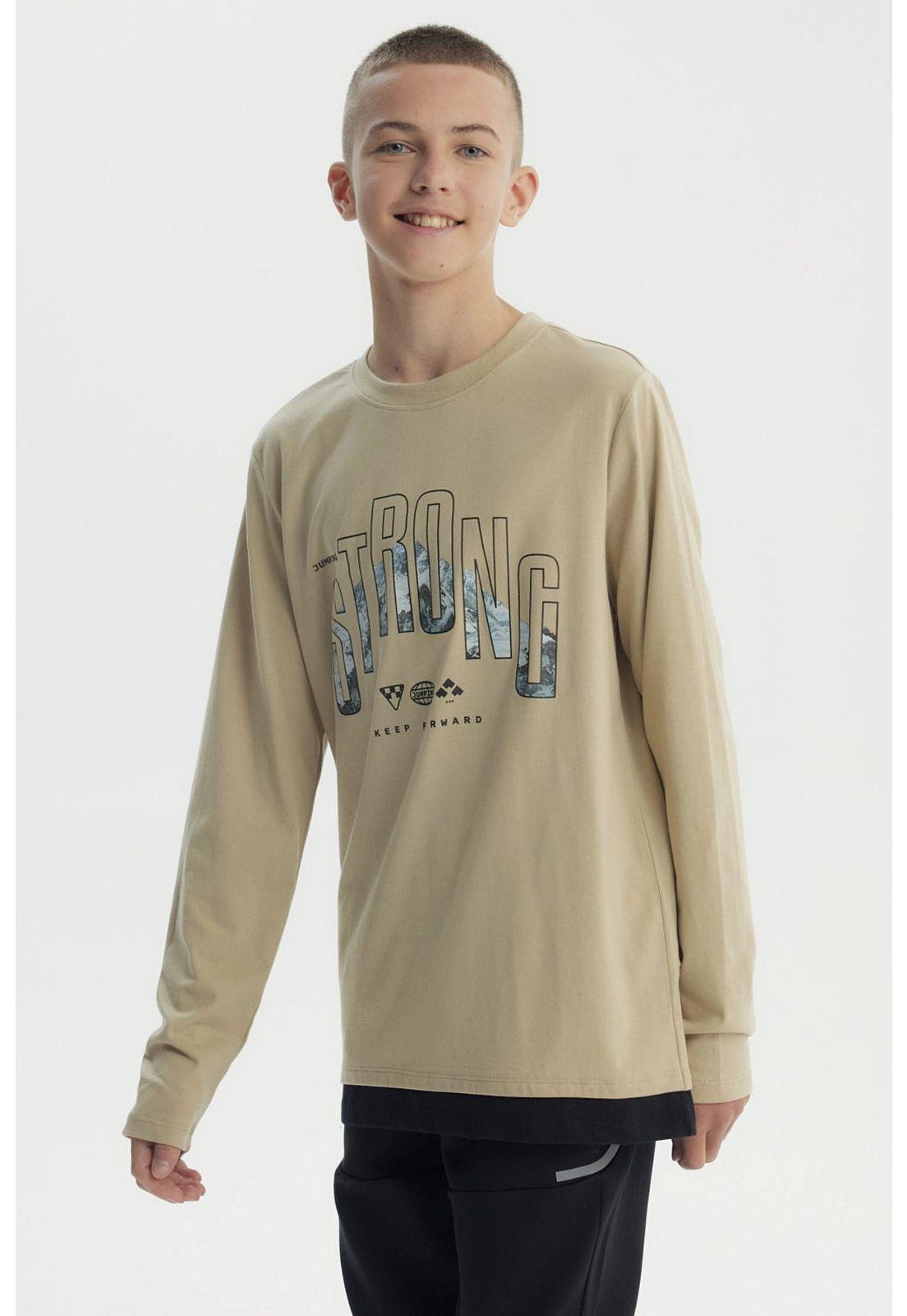 Polera Niño Slim Kaki-1