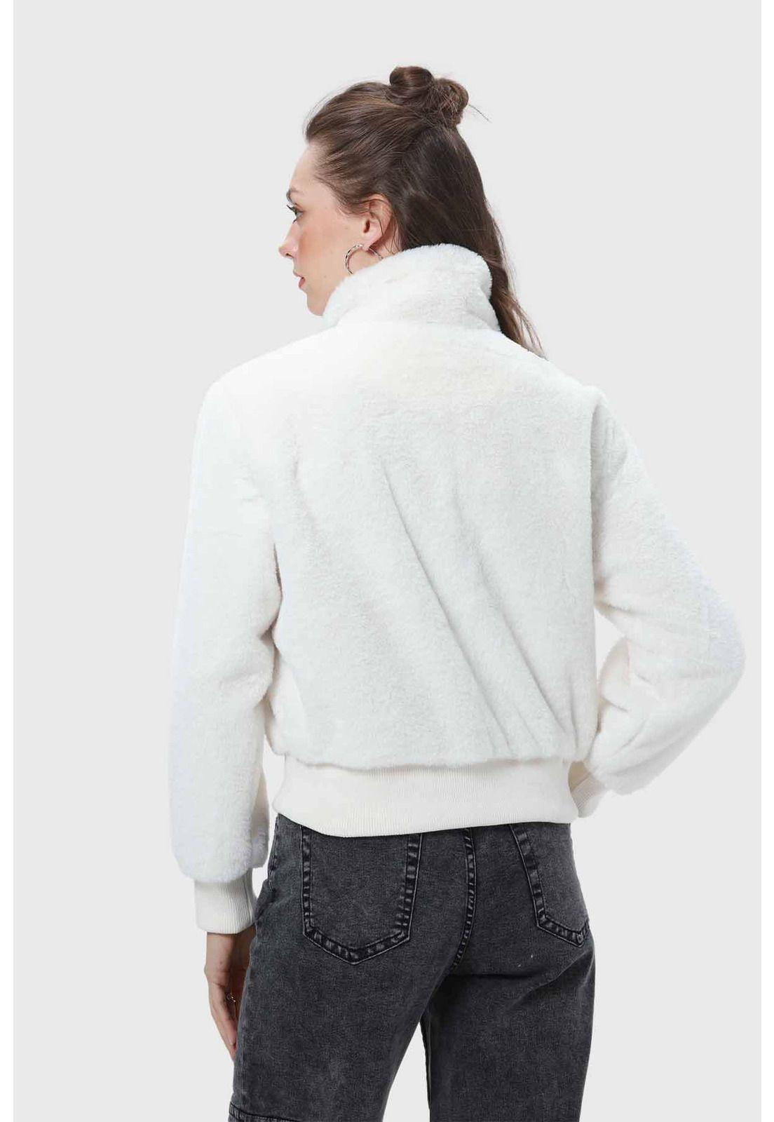 Chaqueta Mujer Peludo Crudo-2