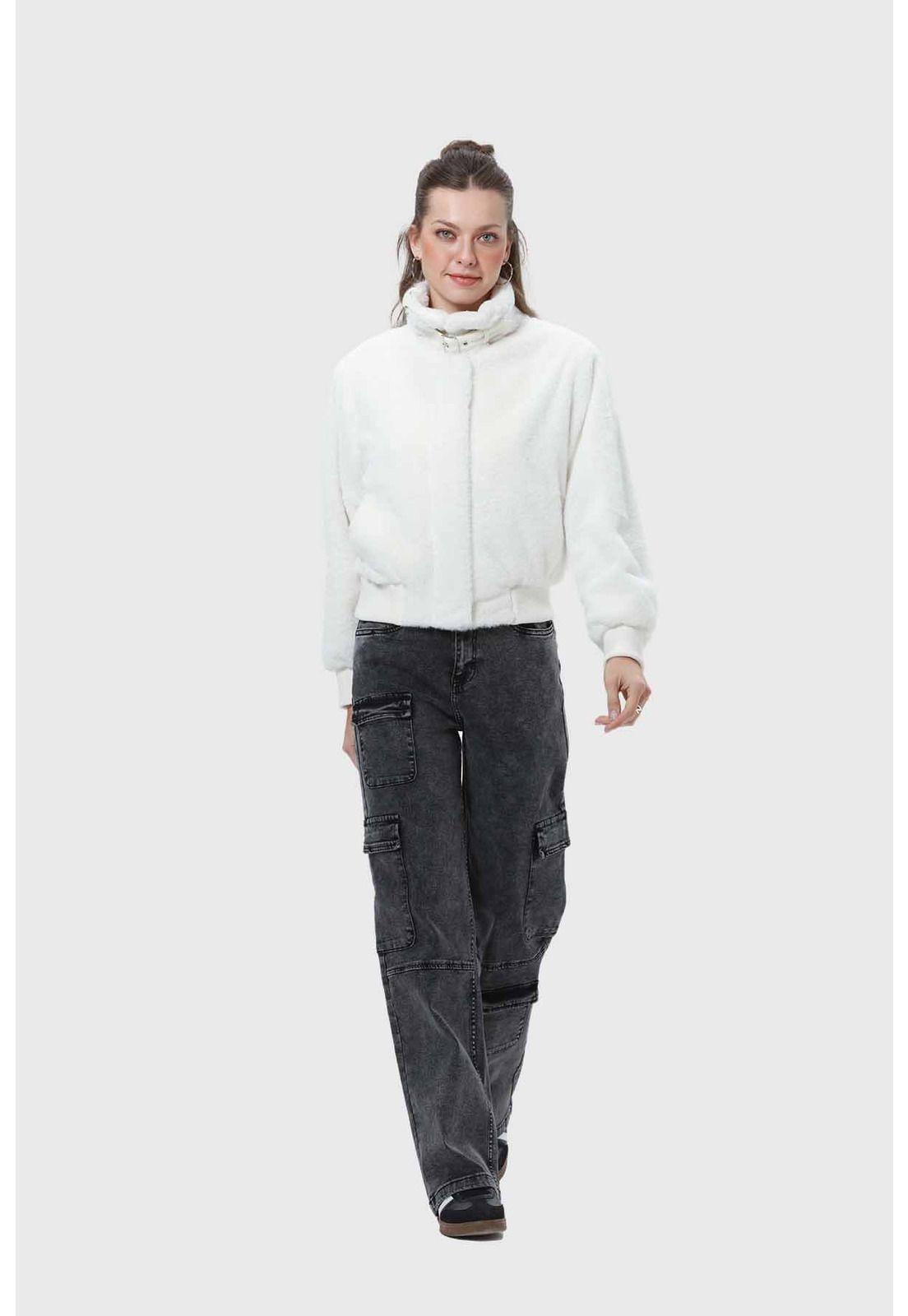 Chaqueta Mujer Peludo Crudo-3