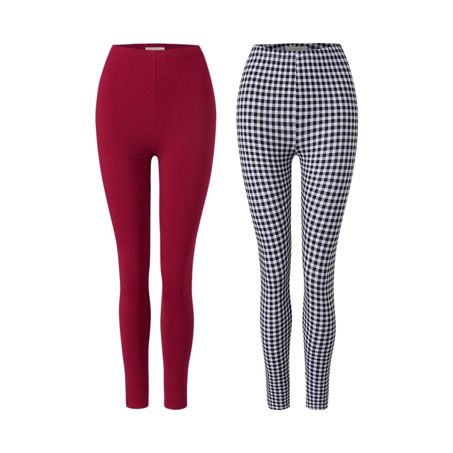 Calza Niña Bipack Lisa Print Guinda Fashion's Park-0