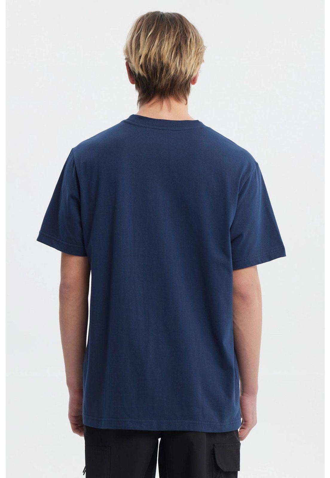 Polera Hombre Regular Fit Letra Azul-2