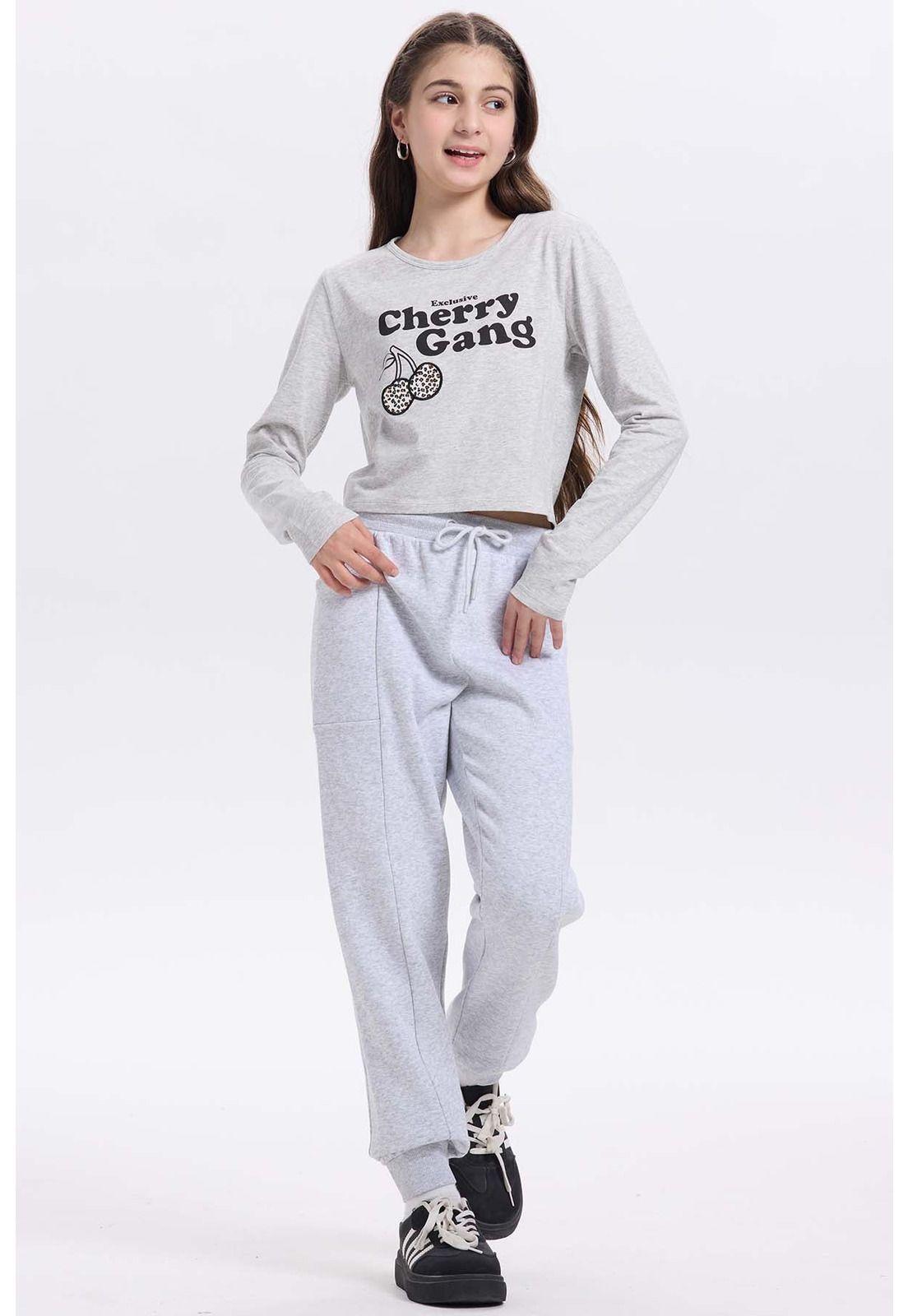 Pantalón Buzo Niña Bipack Vino-7