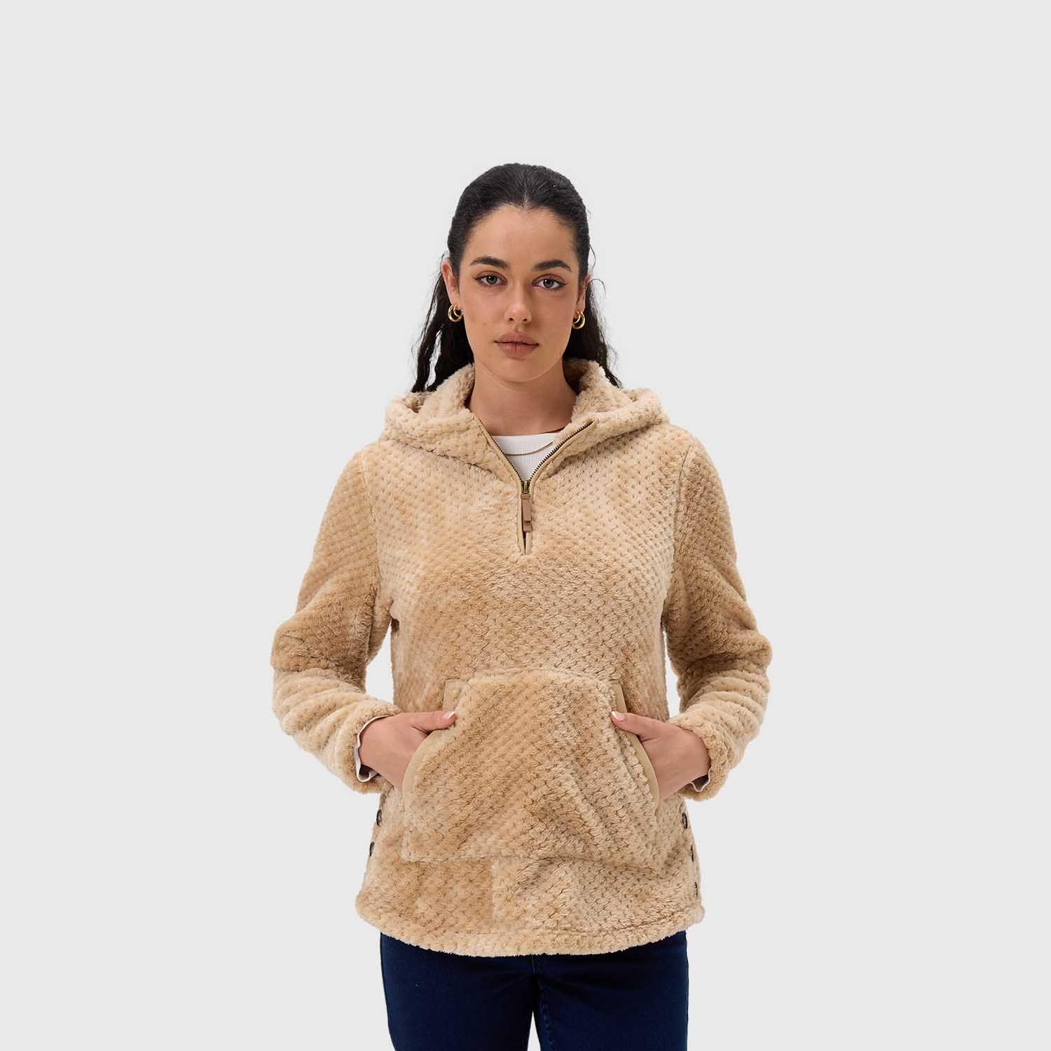 Polar Mujer Básico Beige Oscuro Fashion's Park-1