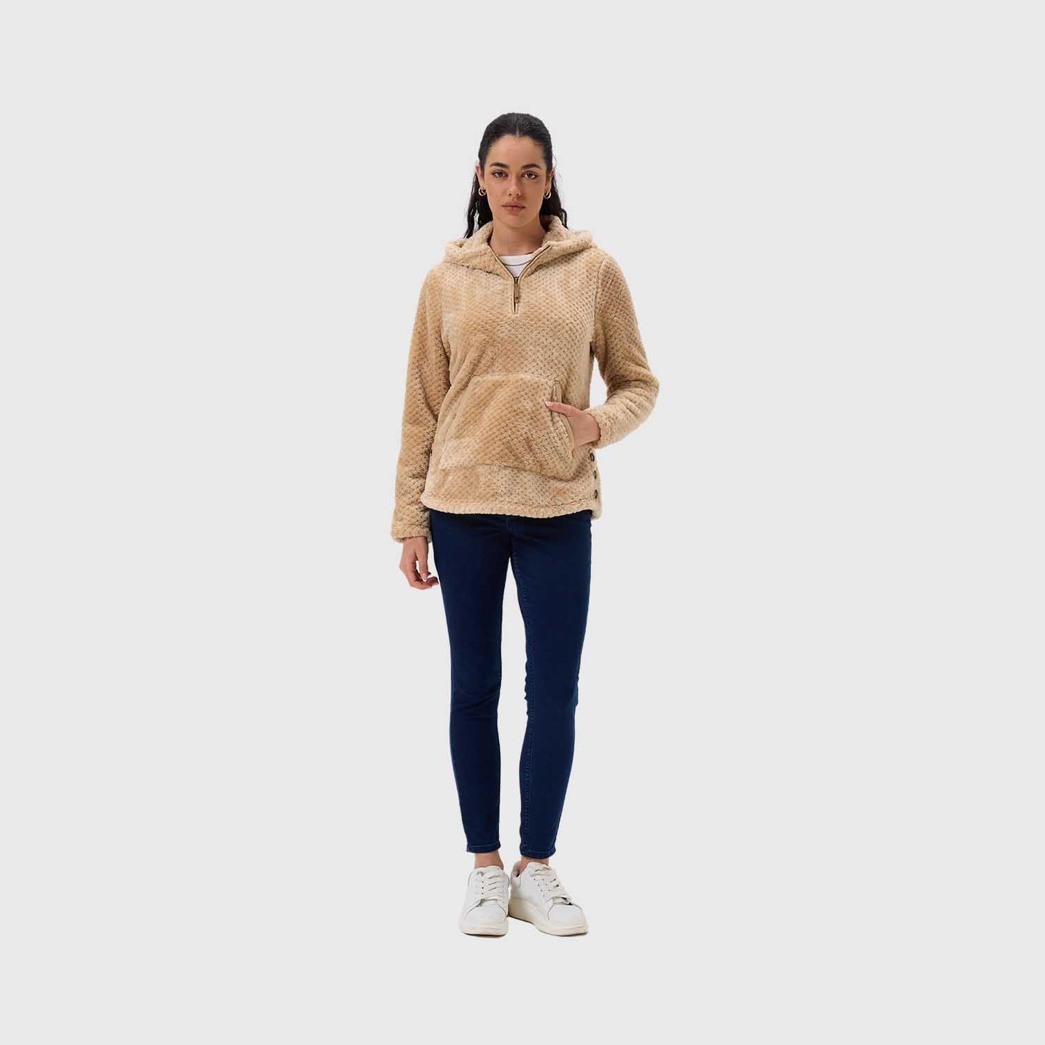 Polar Mujer Básico Beige Oscuro Fashion's Park-3