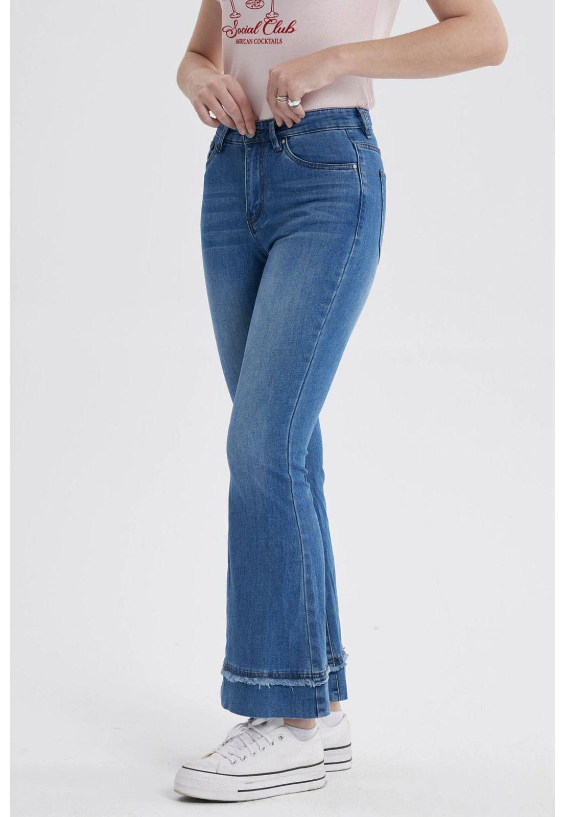 Jeans Mujer Flare Basta Azul-1