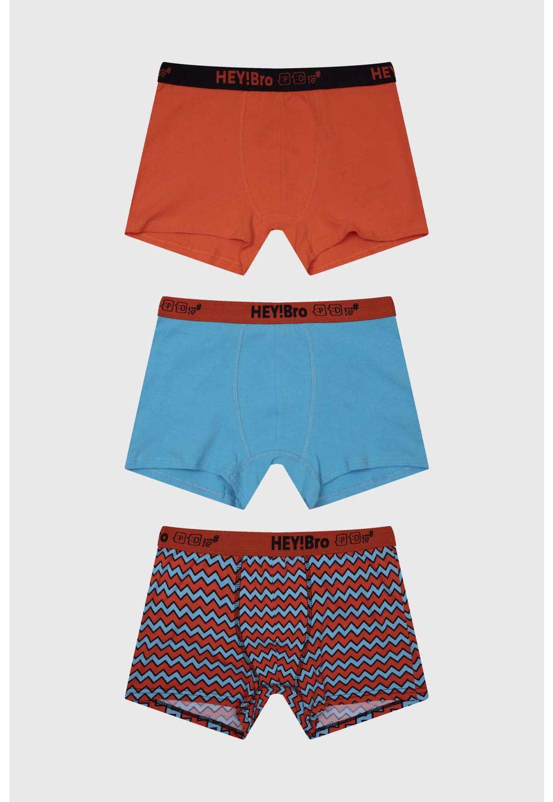 Bóxer Niño Tripack Teens Naranjo-0