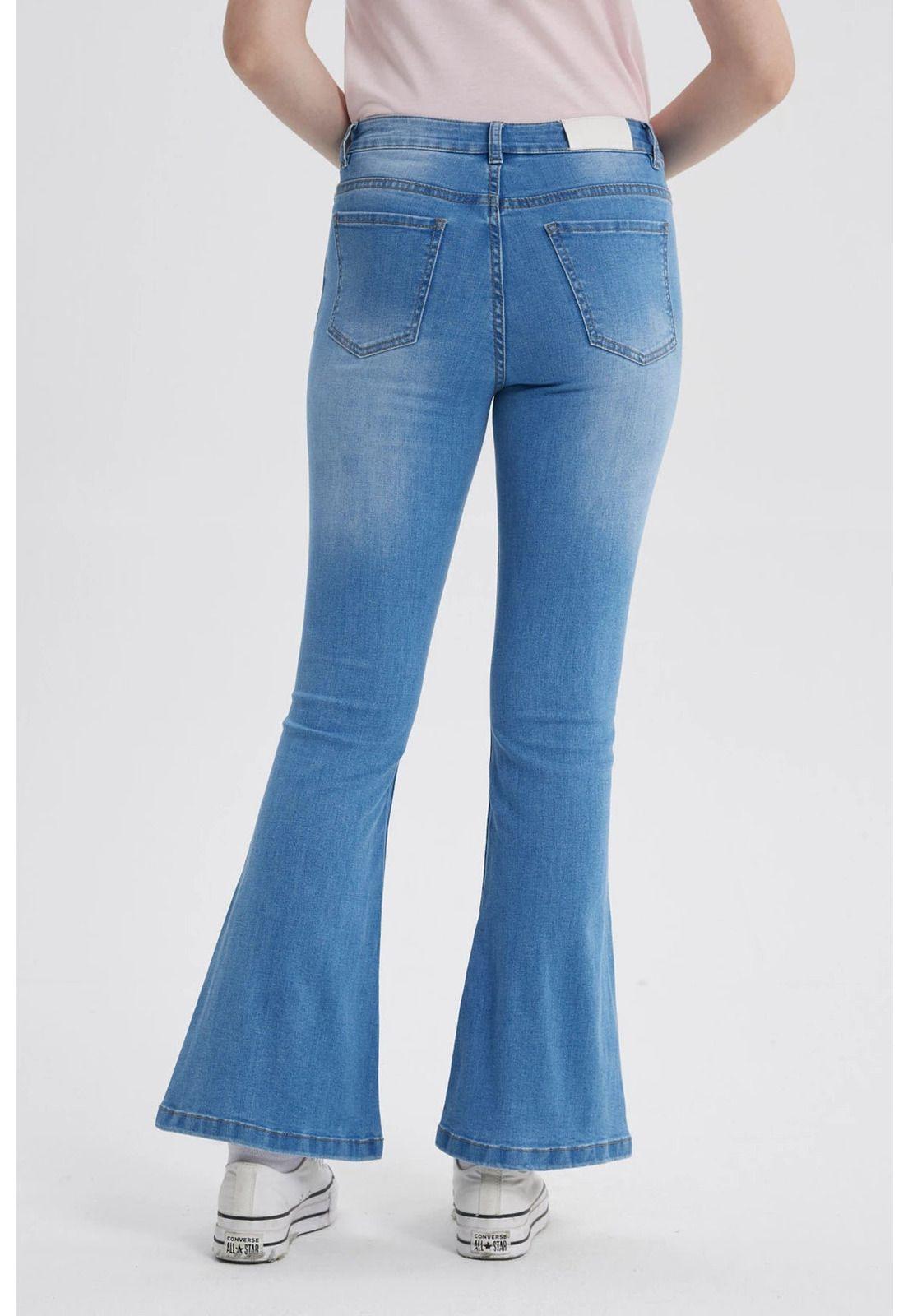 Jeans Mujer Flare Vale Azul Claro-2