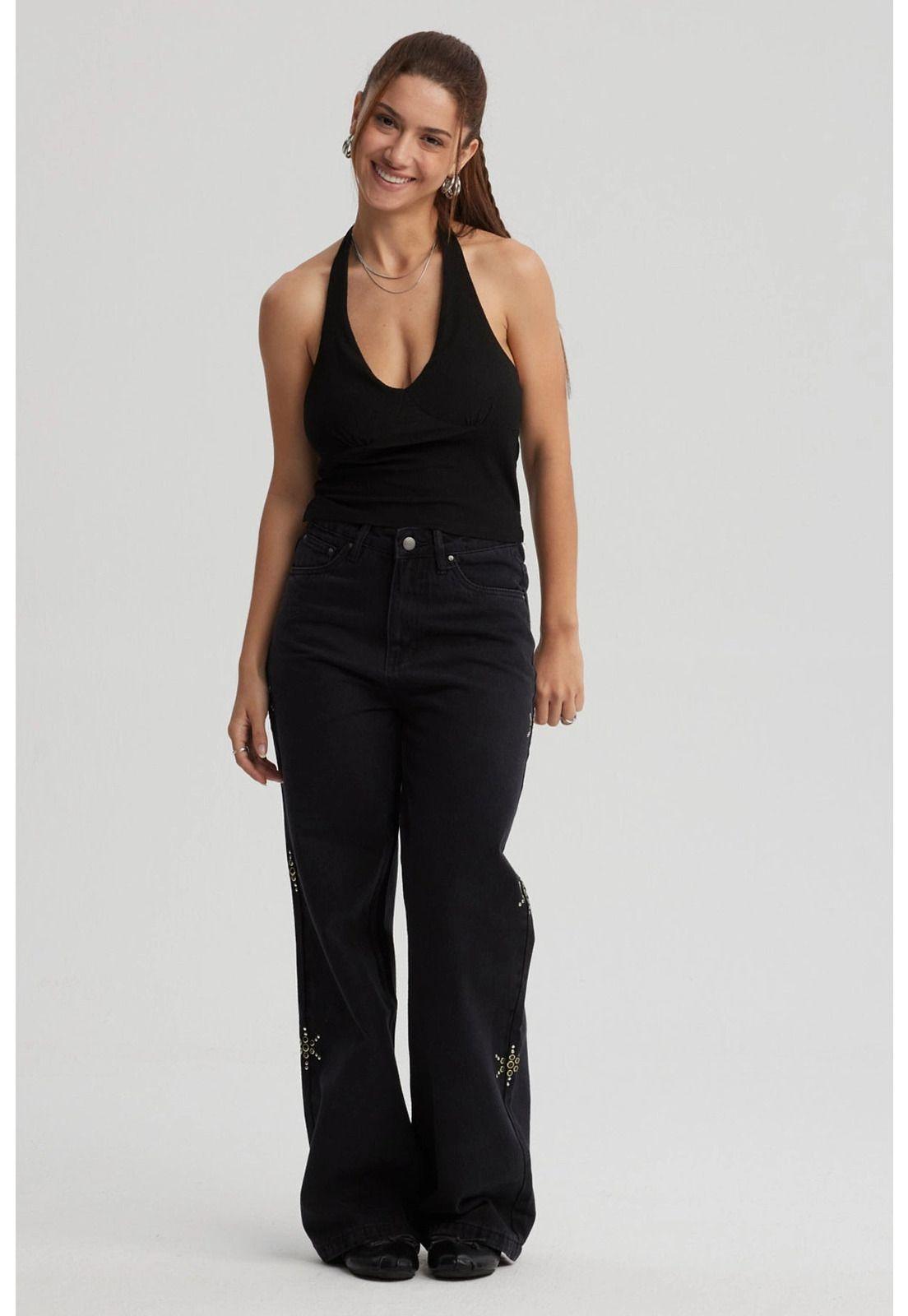 Polera Mujer Textura Negro - lV-3