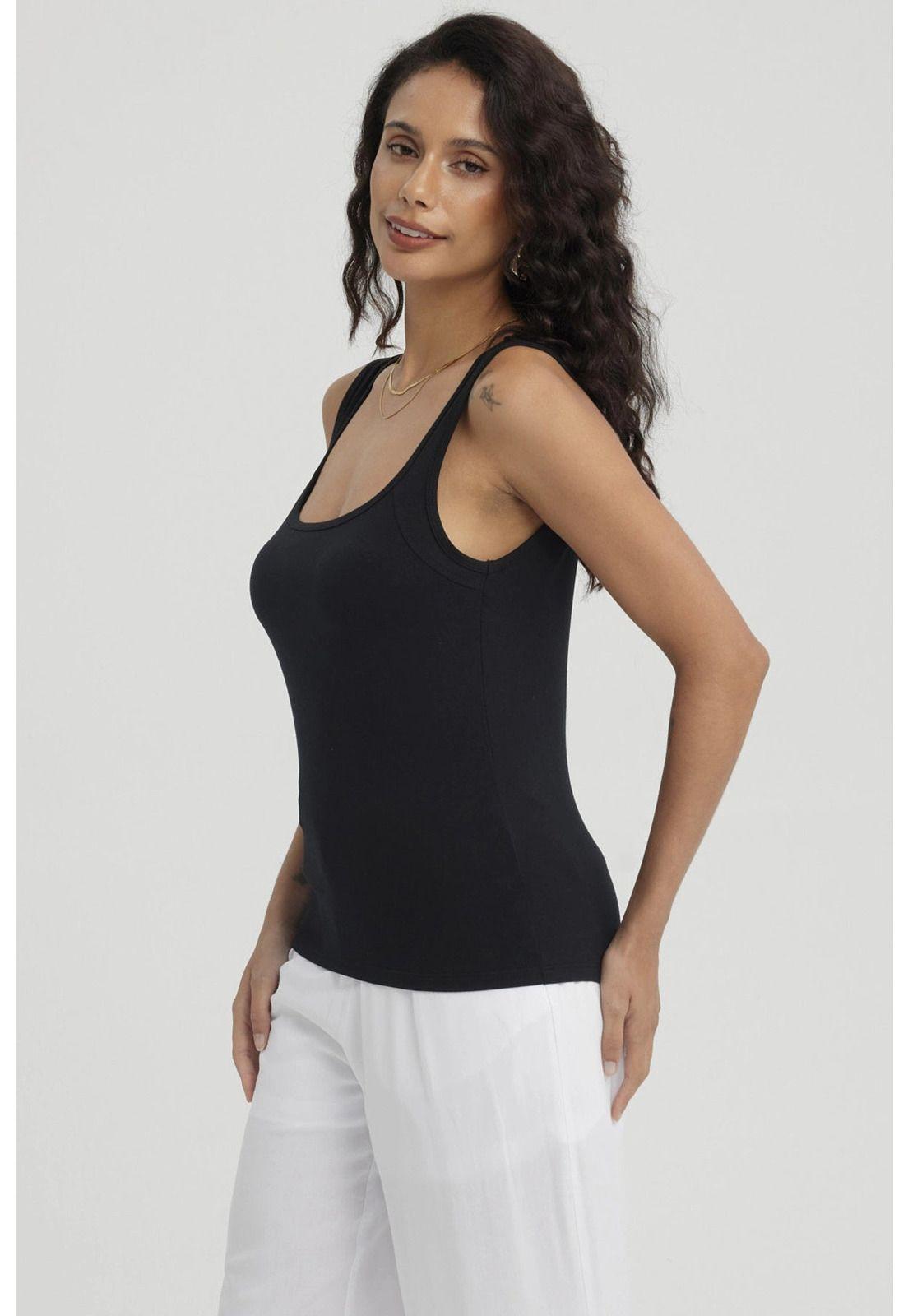 Polera Mujer Bipack Lisa Blanco / Negro-2