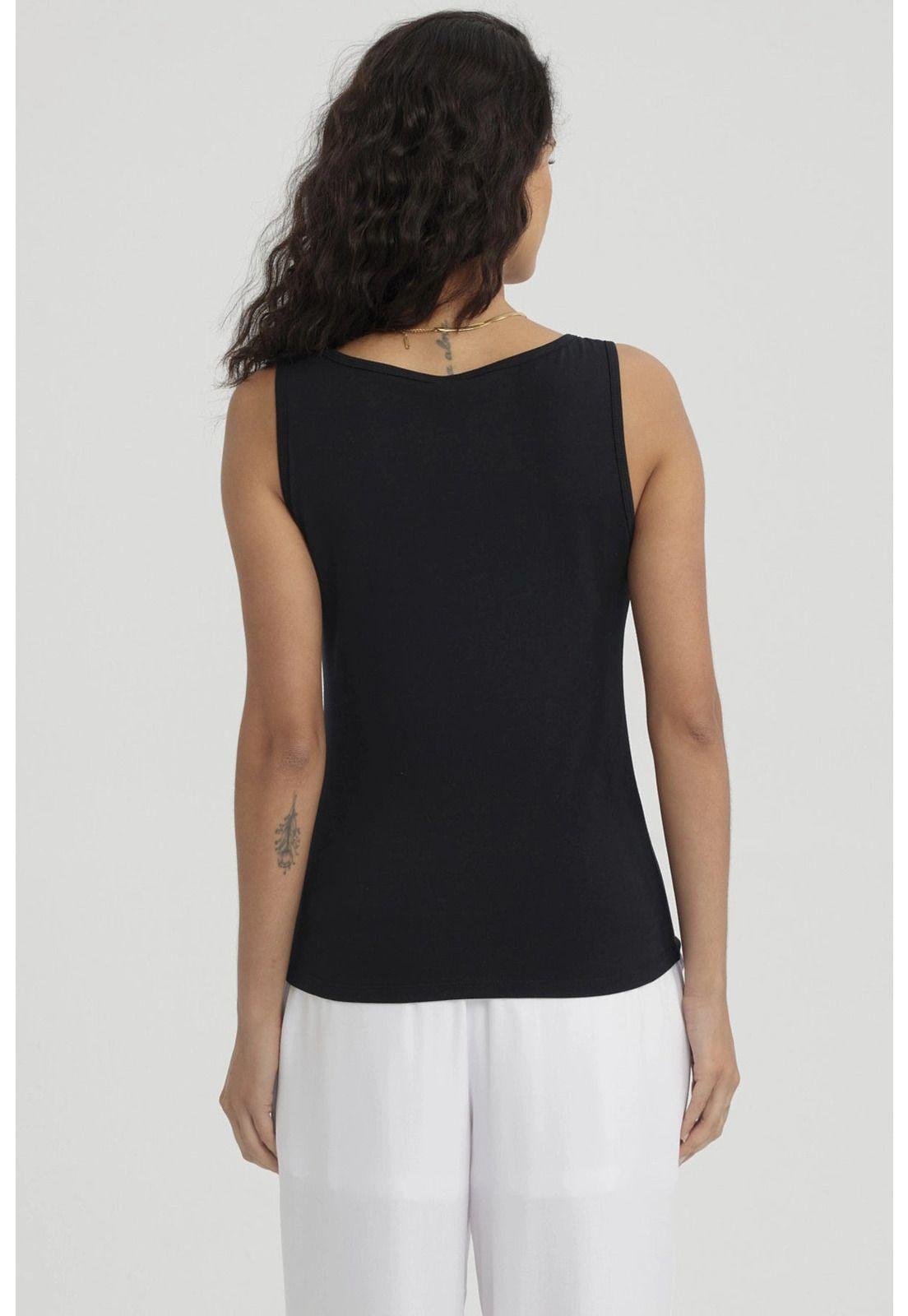 Polera Mujer Bipack Lisa Blanco / Negro-4