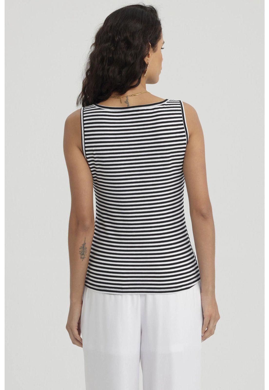 Polera Mujer Bipack Lisa Blanco / Negro-5