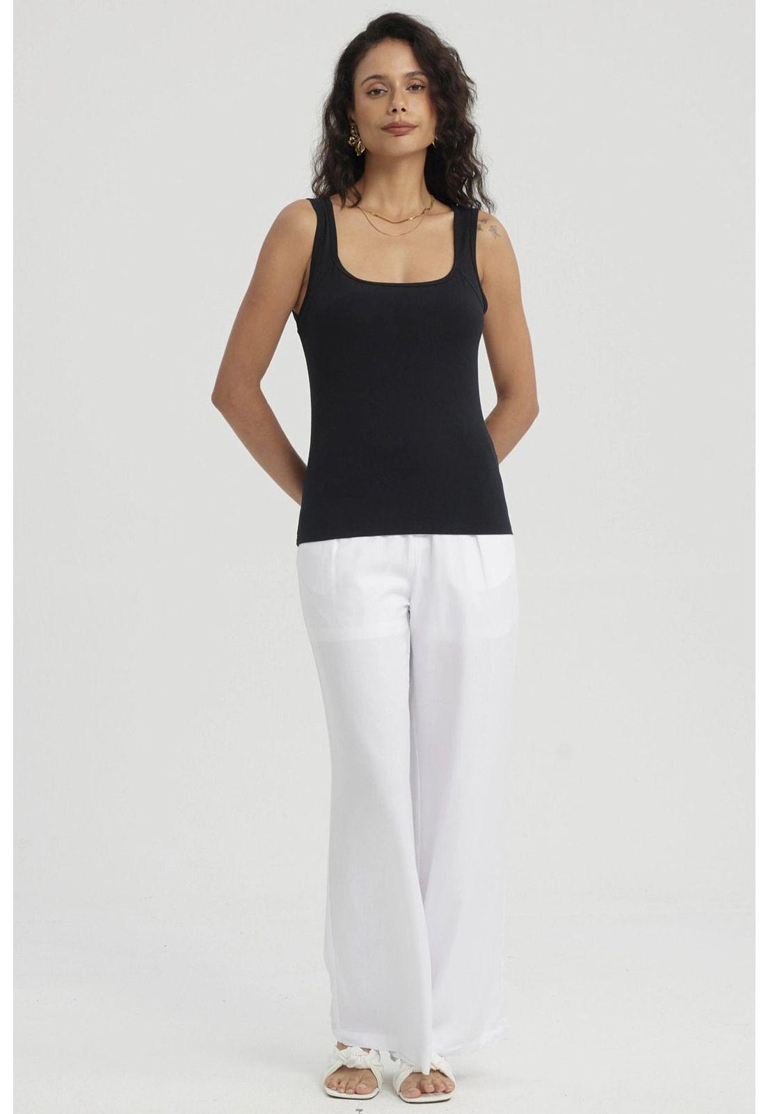 Polera Mujer Bipack Lisa Blanco / Negro-6