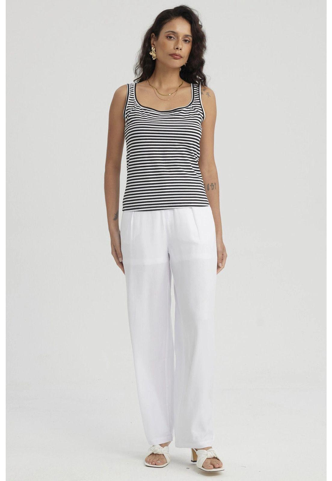 Polera Mujer Bipack Lisa Blanco / Negro-7