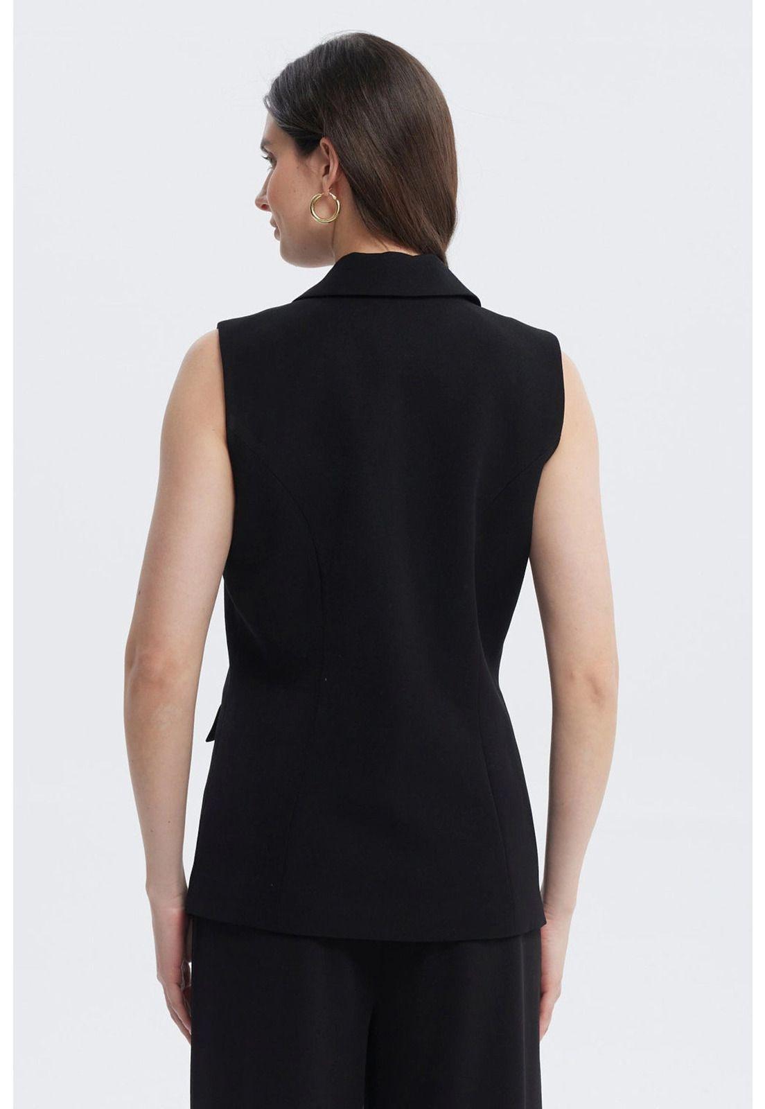 Blazer Mujer Gillette Largo Negro-2