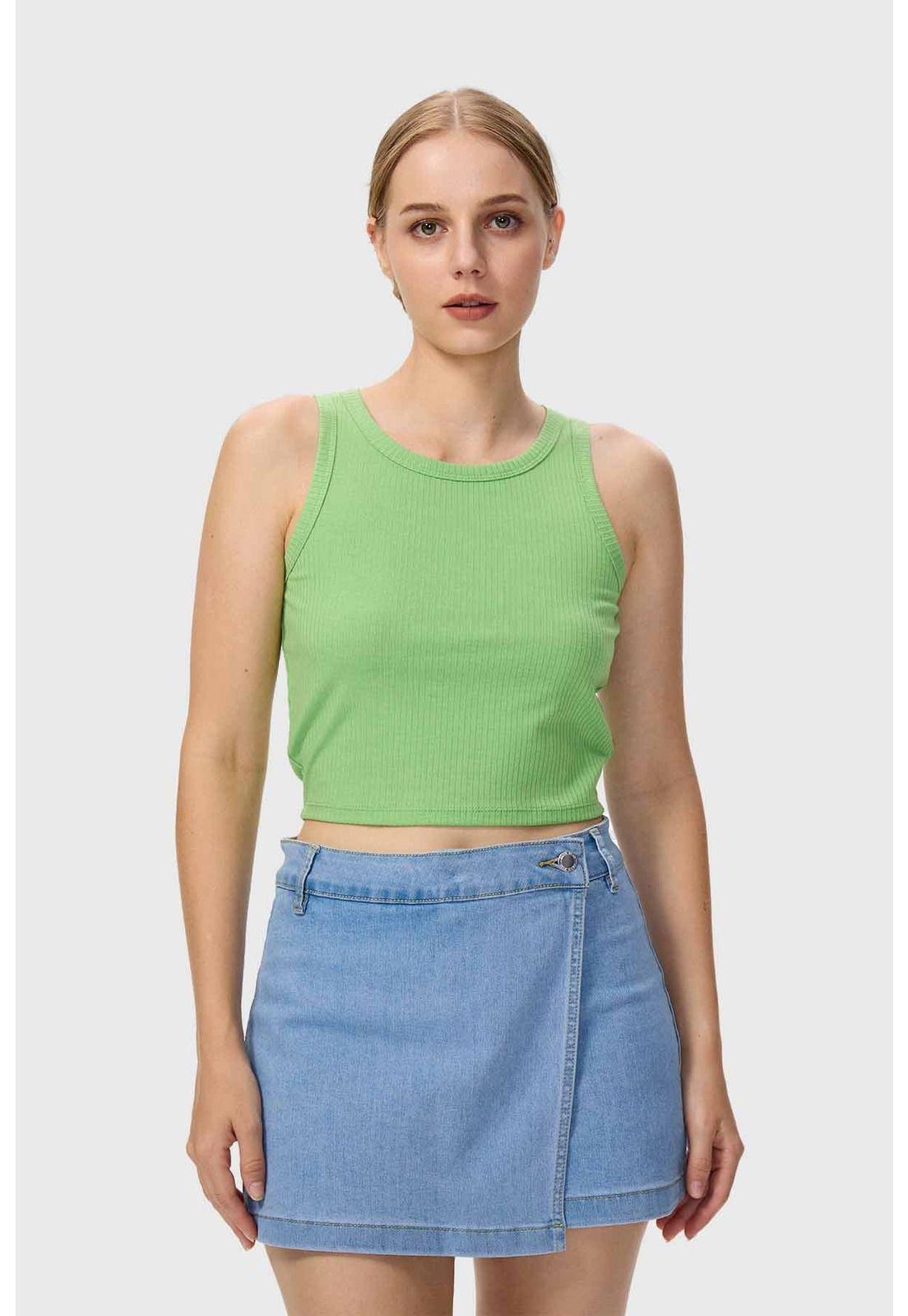 Polera Mujer Sudadera Verde Menta-0