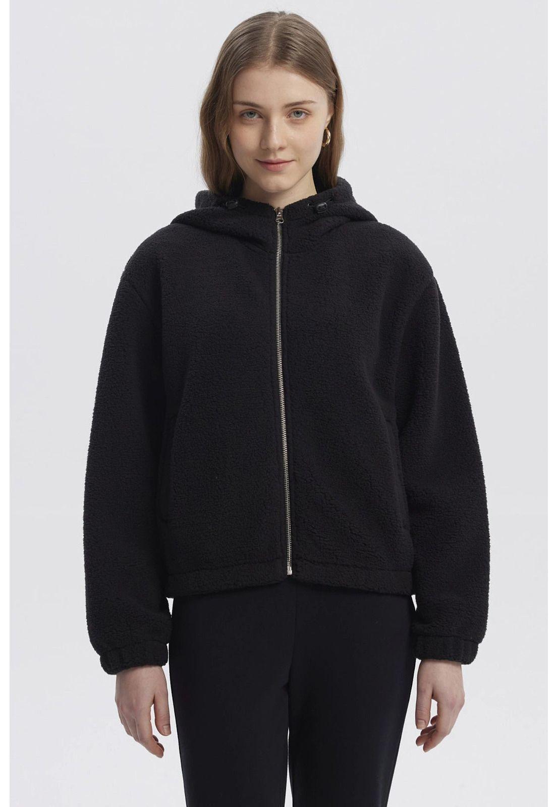 Polar Mujer Peludo Negro - lll-0