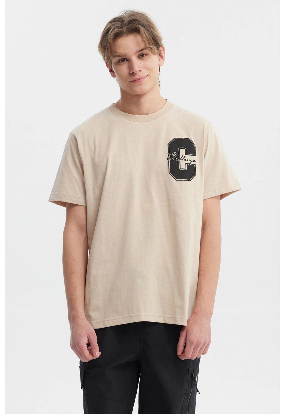 Polera Hombre Regular Fit Letra Beige-0