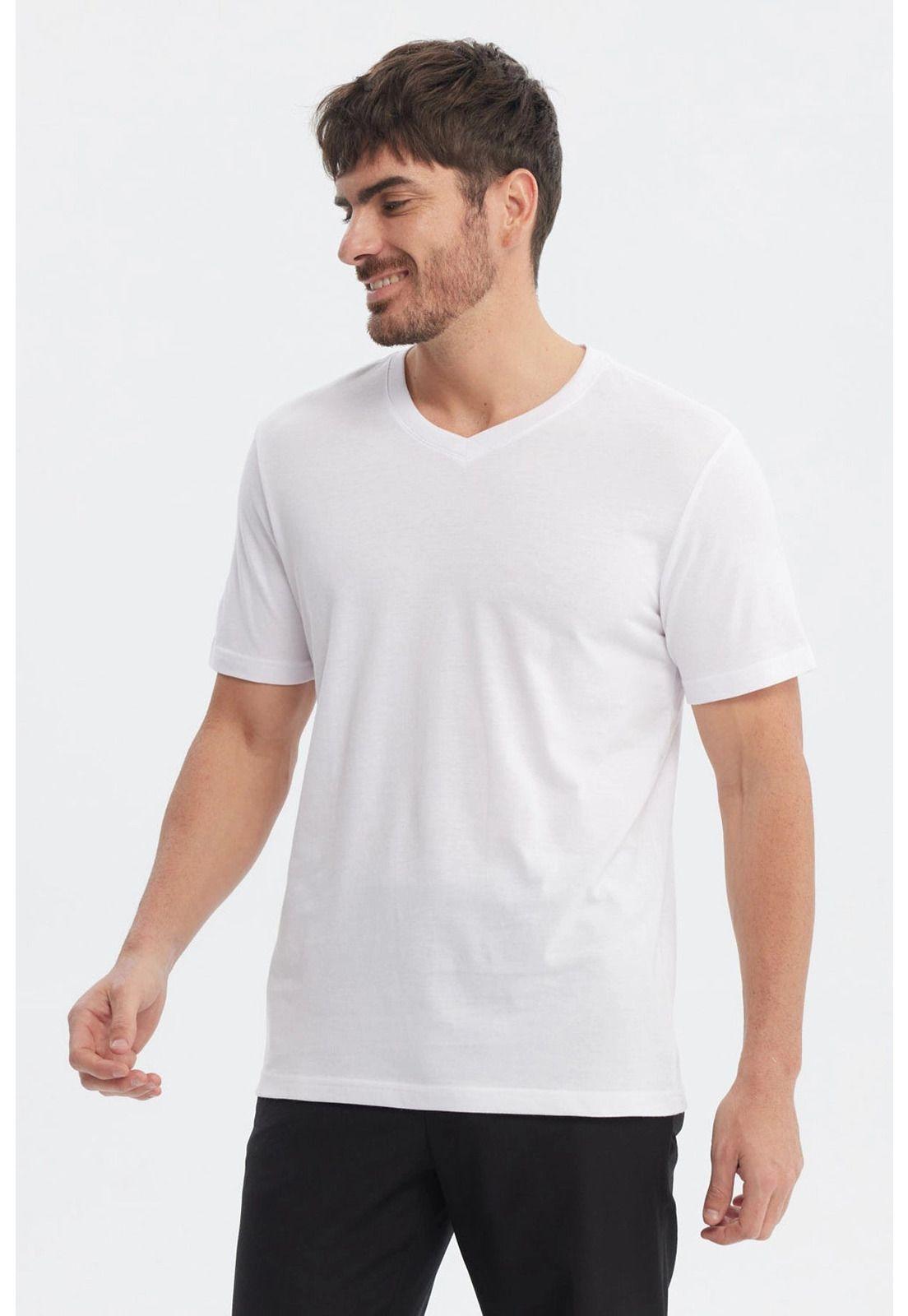 Polera Hombre Básica Blanco - ll-1