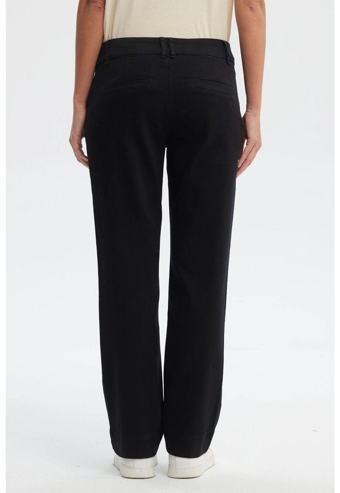 Jeans Mujer Calce Recto Tiro Alto Negro - ll-2