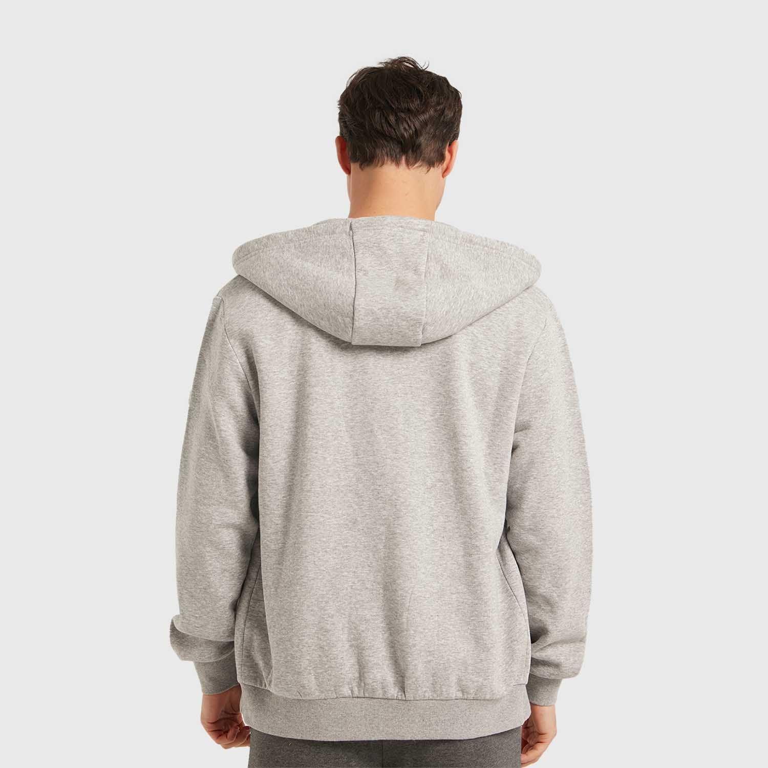 Polerón Hombre Hoodie Básico Full Gris-2
