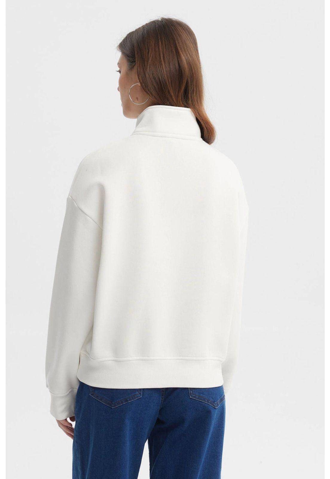 Polerón Mujer Medio Zipper Crudo-2