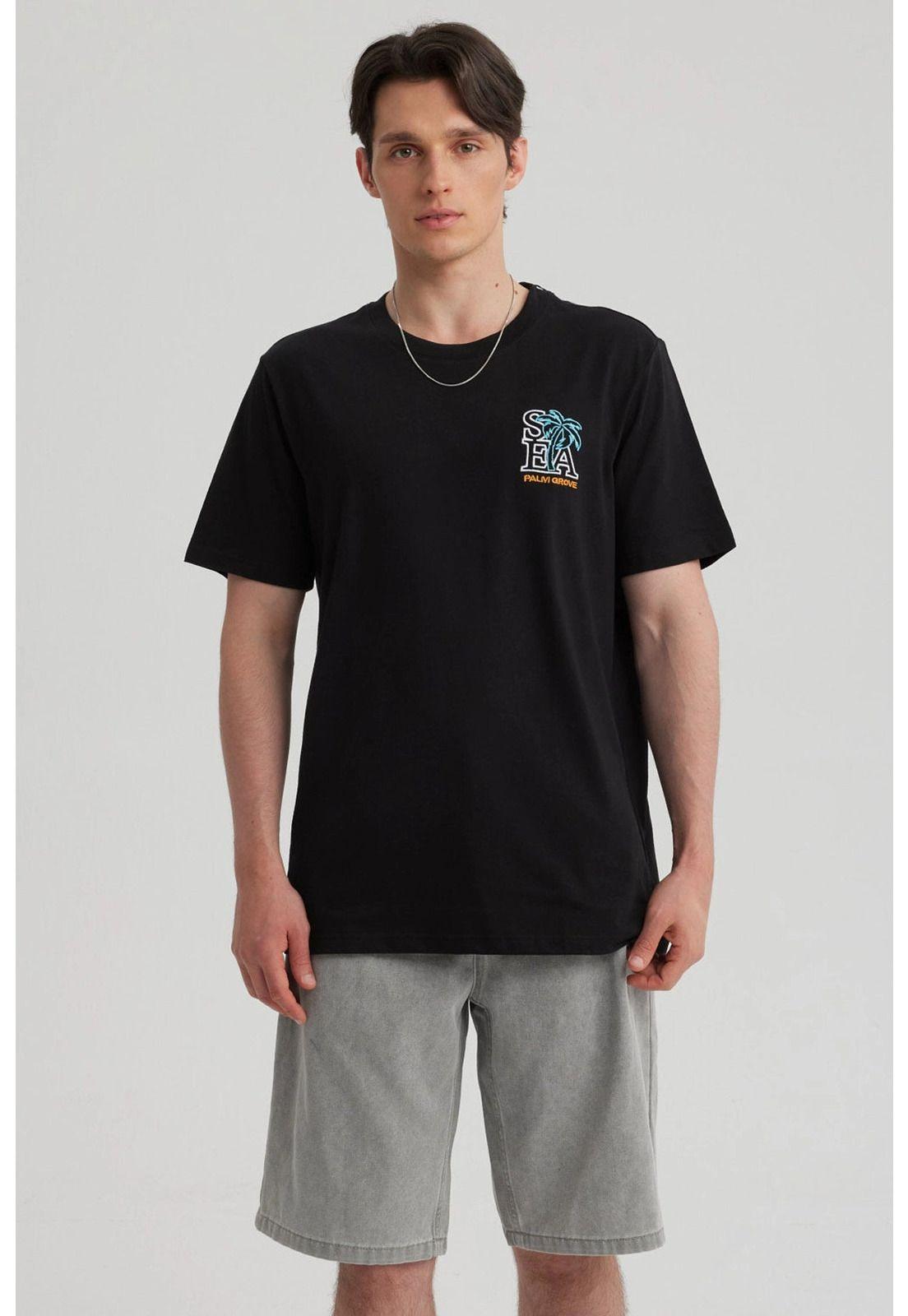 Polera Hombre Print Negro - X-4