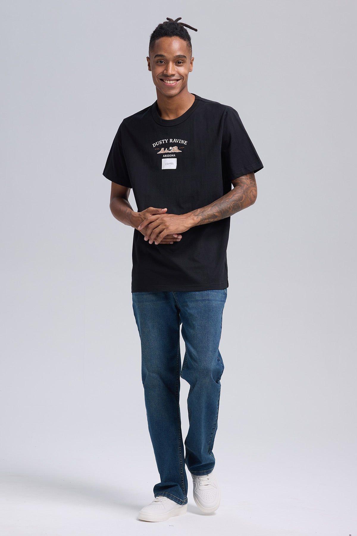 Polera Hombre Print Western Negro-3