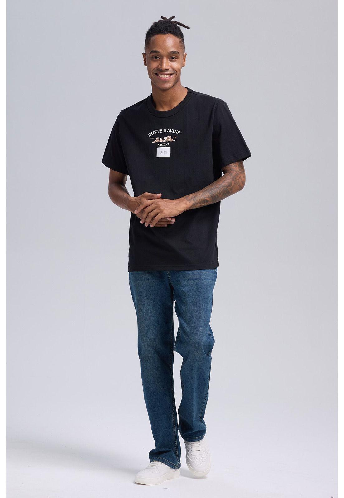 Polera Hombre Print Western Negro-3