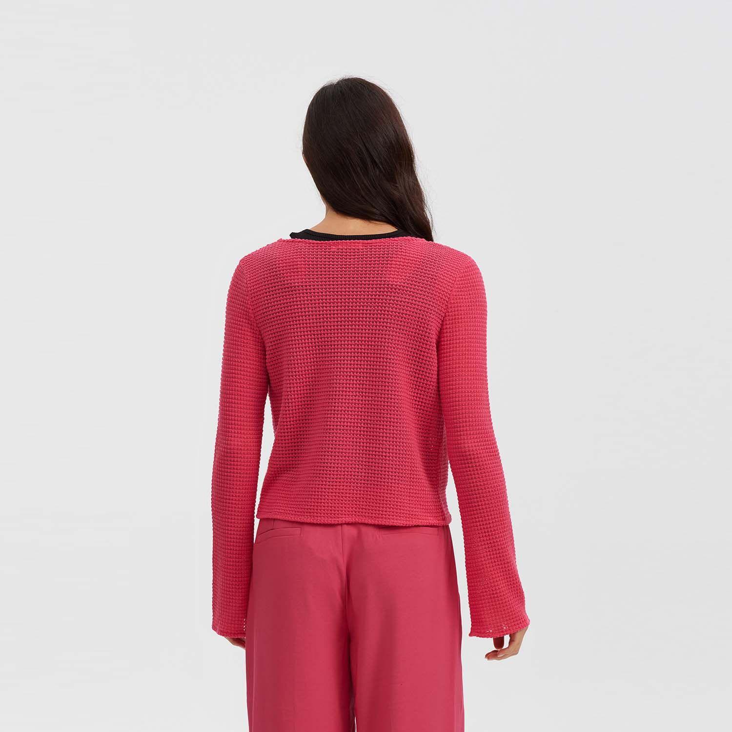 Polera Mujer Estilo Tapado Fucsia-2