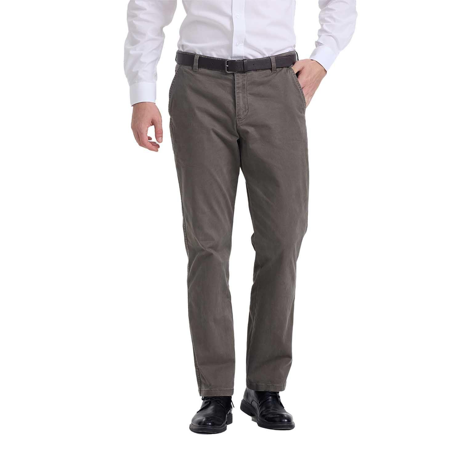 Pantalón Hombre Modelo Chino Cinturón Kaki Fashion´s Park-0