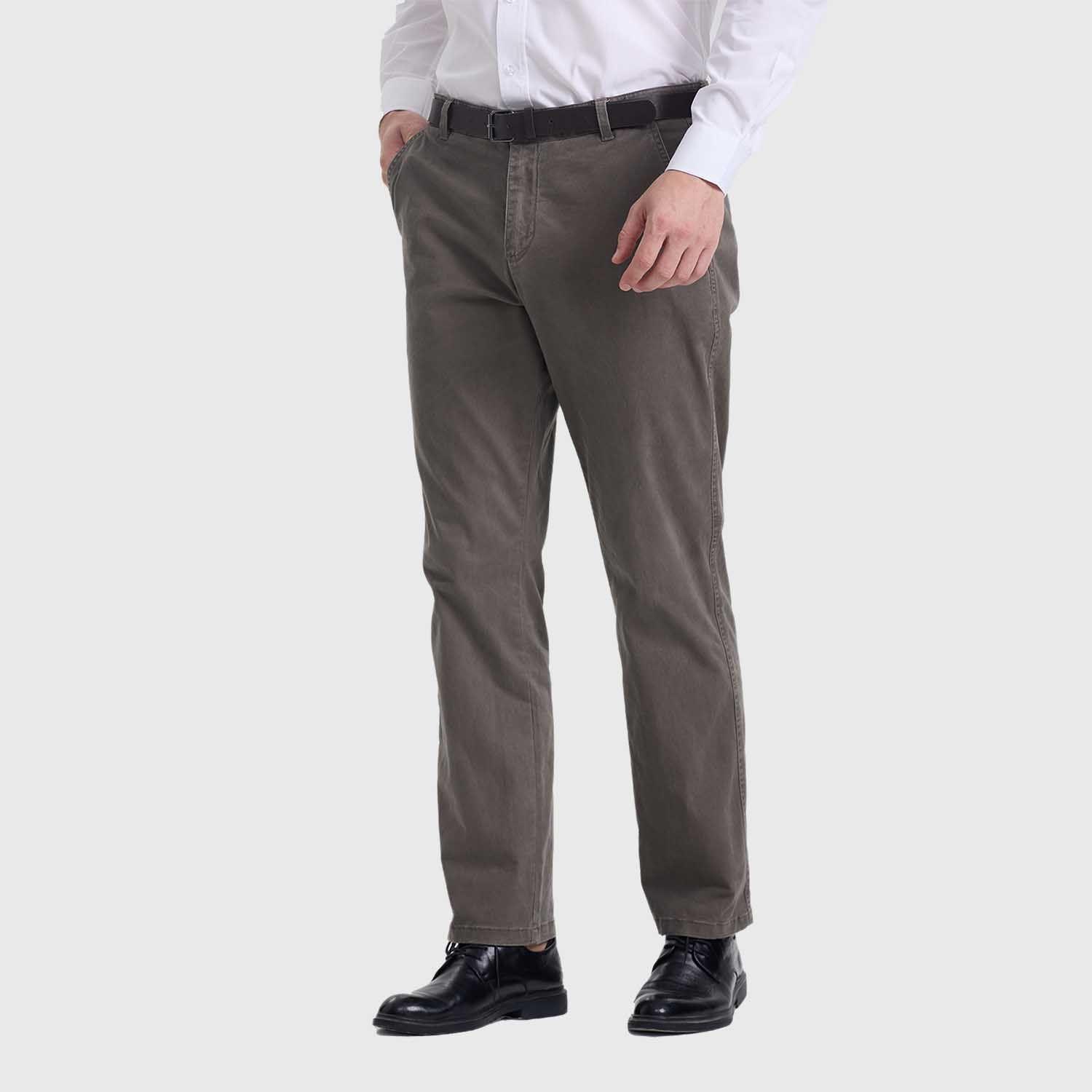 Pantalón Hombre Modelo Chino Cinturón Kaki Fashion´s Park-1