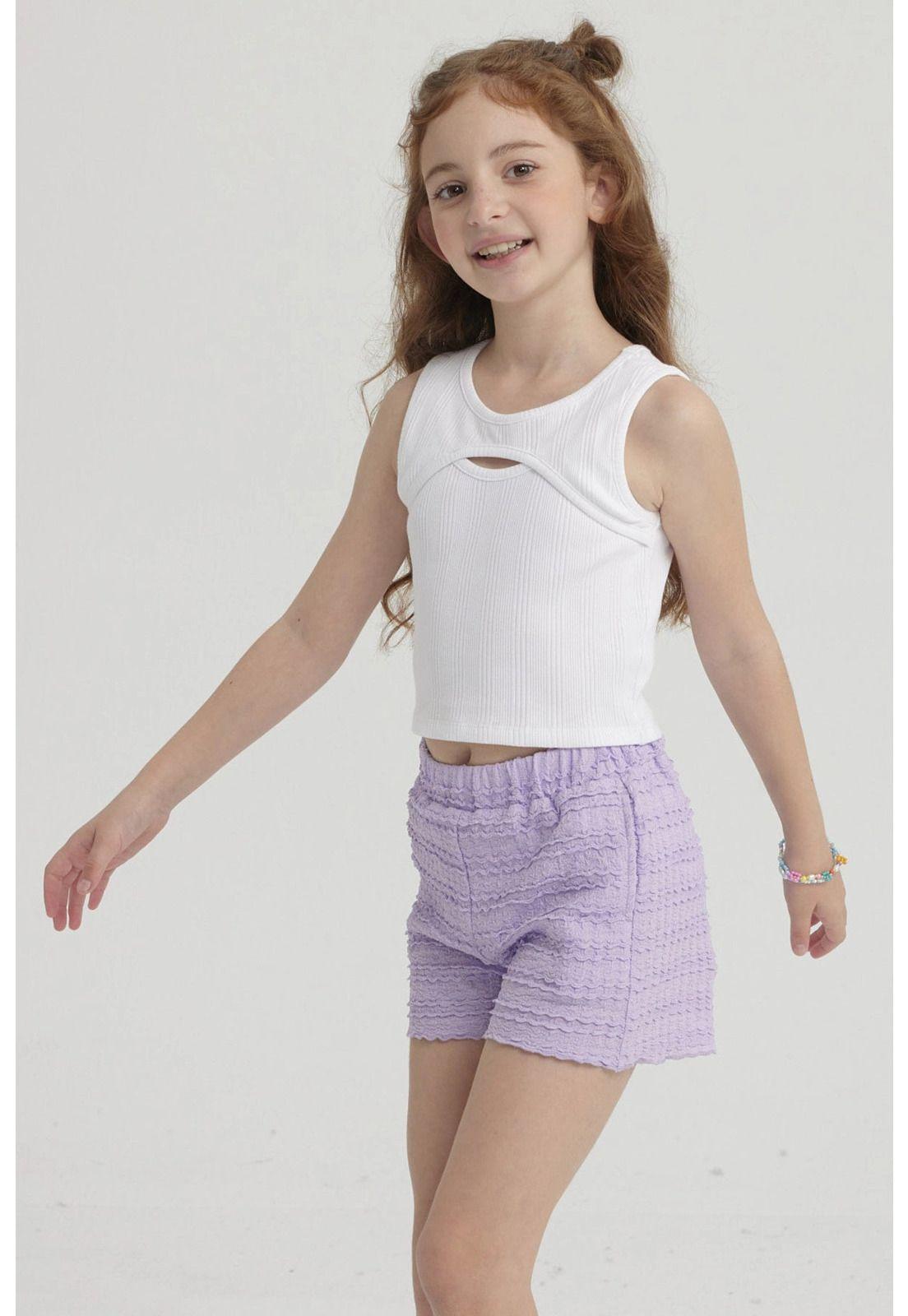 Polera Niña Rib Cut Out Blanco-3