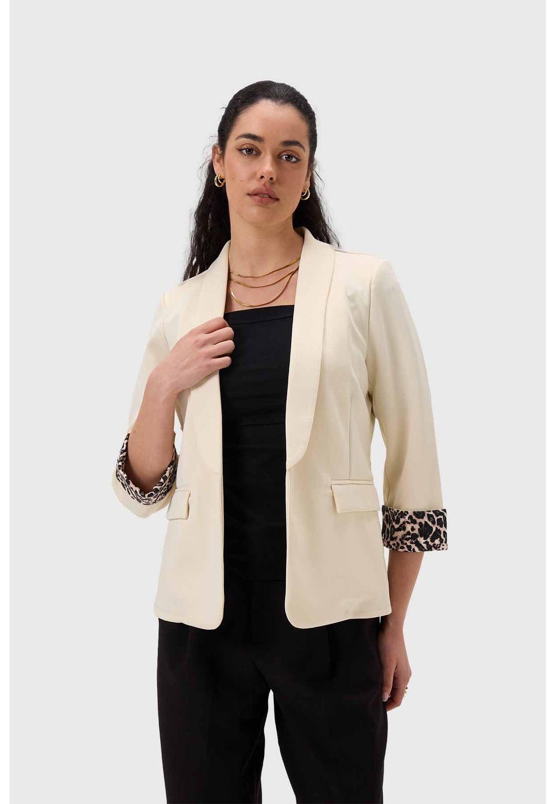 Blazer Mujer Puños Animal Arena-0