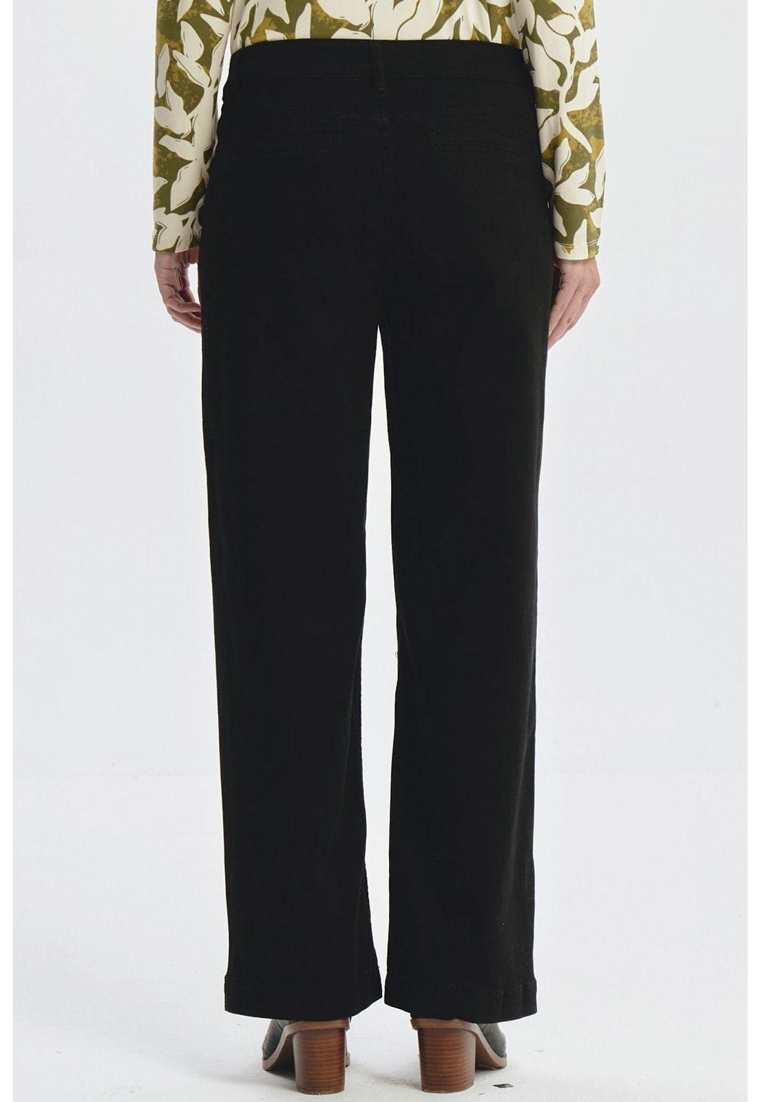 Jeans Mujer Clásico Calce Recto Negro - ll-1