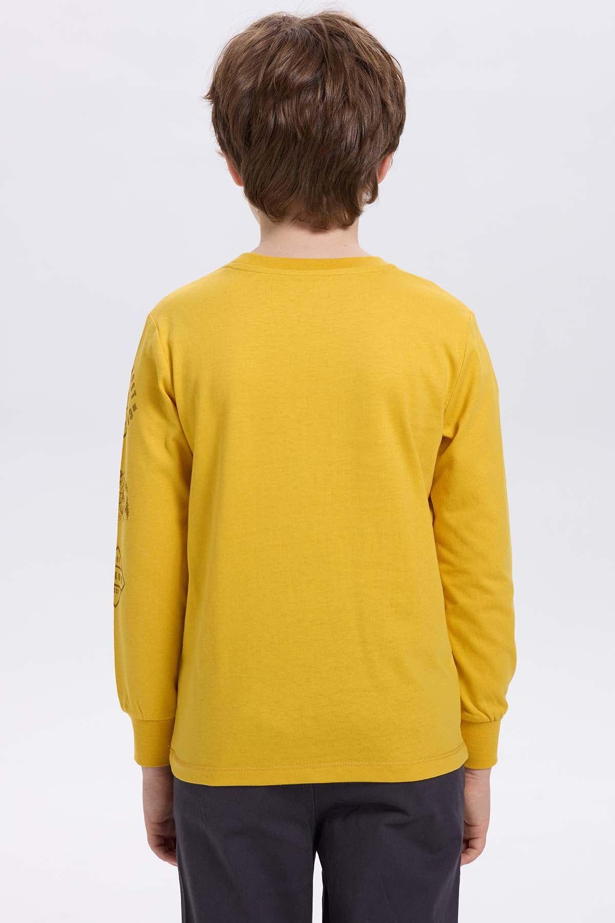 Polera Niño Con Folia Mostaza-2