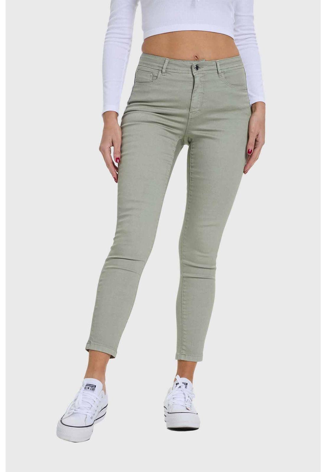 Jeans Mujer Skinny Verde - ll-0