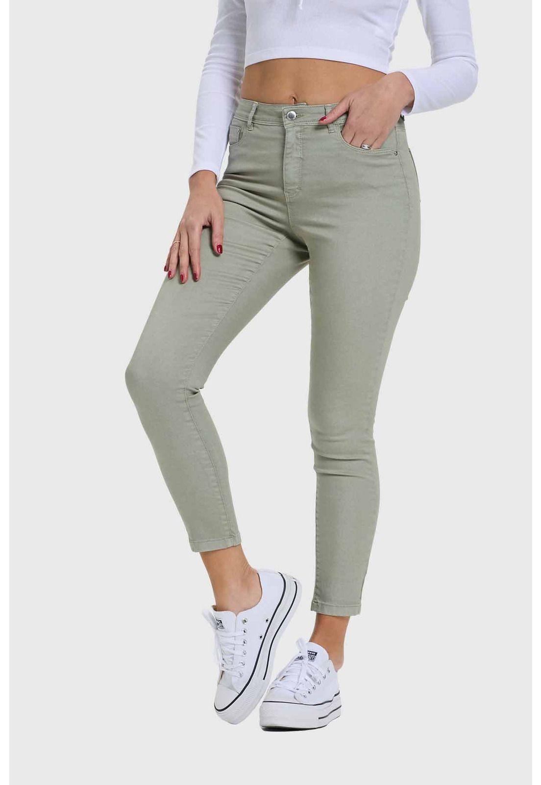 Jeans Mujer Skinny Verde - ll-1