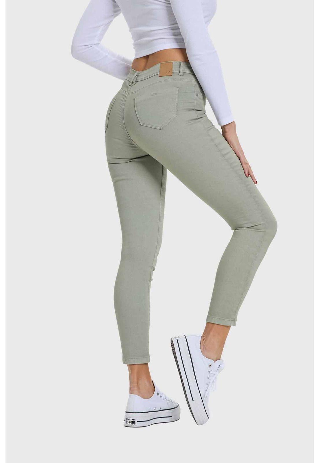 Jeans Mujer Skinny Verde - ll-2