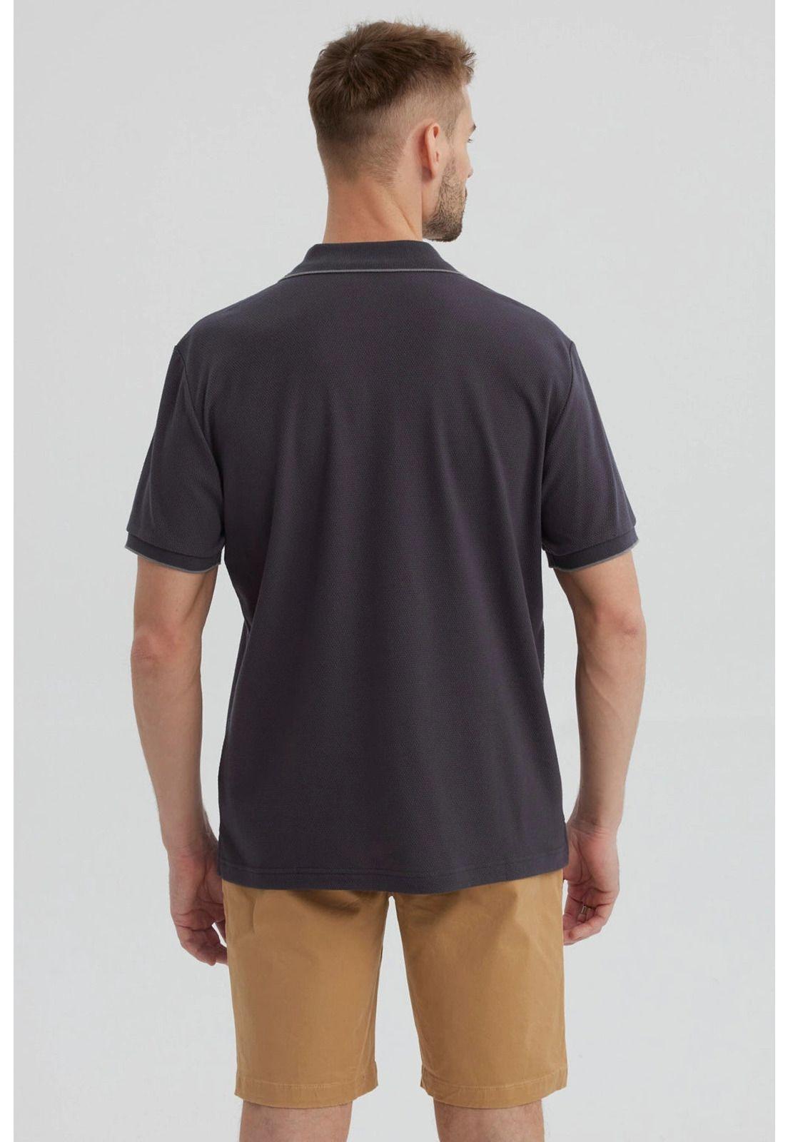 Polera Hombre Con Cierre Gris-2