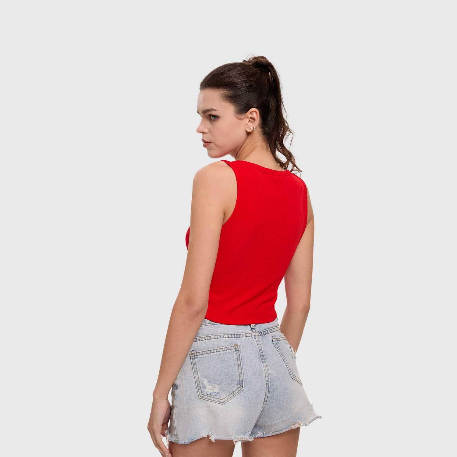 Polera Mujer Bordado Rojo Fashion's Park-2