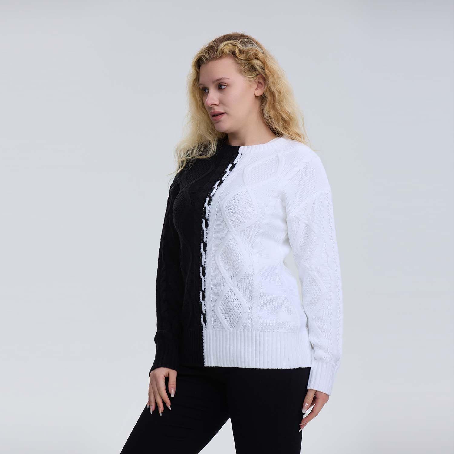 Sweater Mujer Tranzado Negro-1
