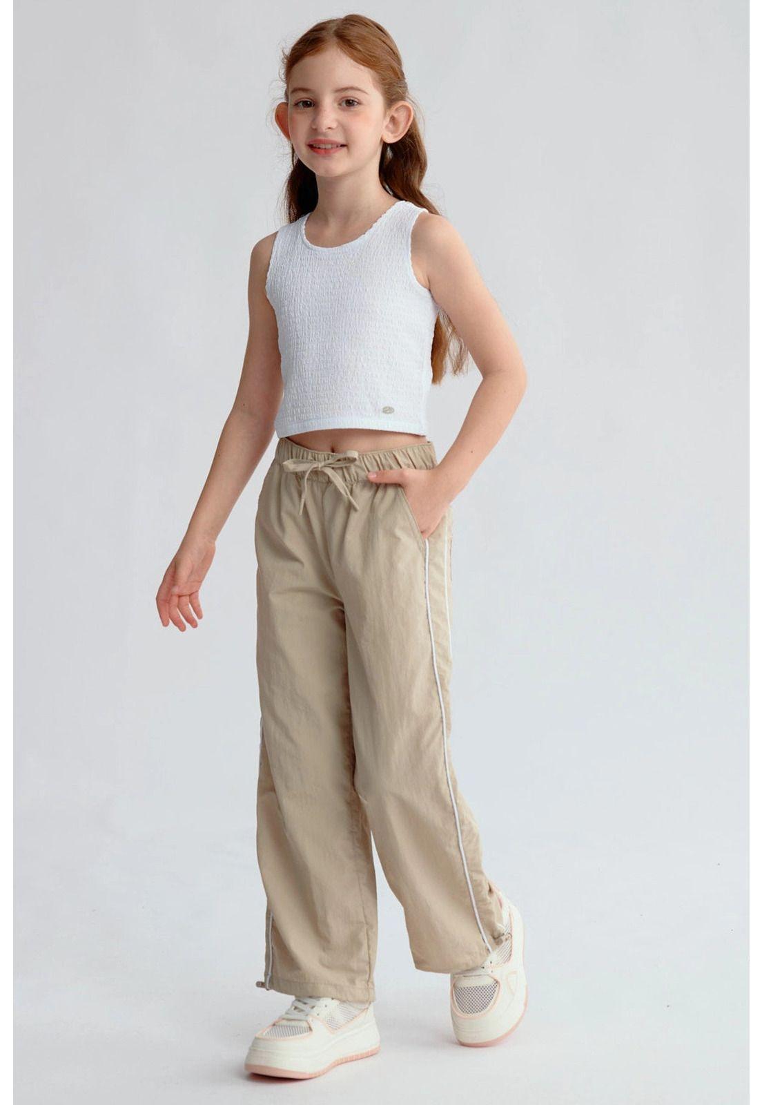 Polera Niña Textura Tipo Peto Blanco-3