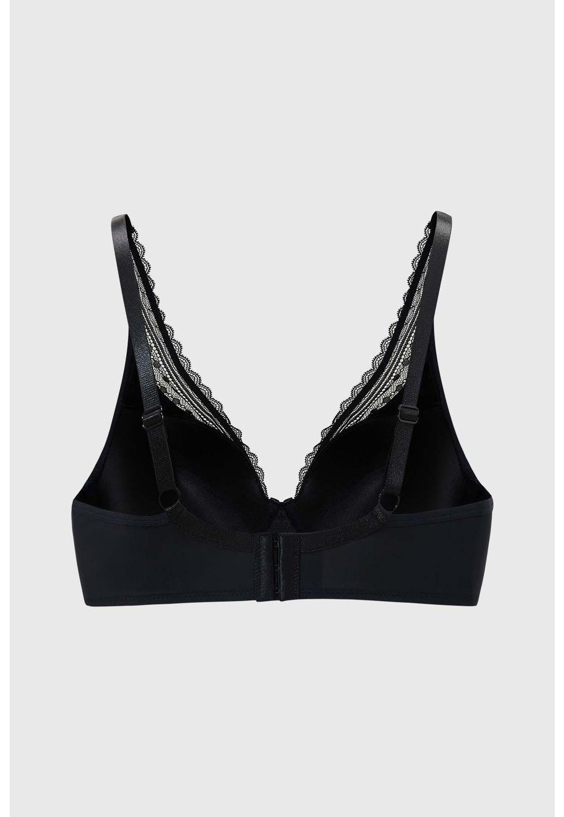 Sostén Mujer Con Detalle Encaje Negro-1