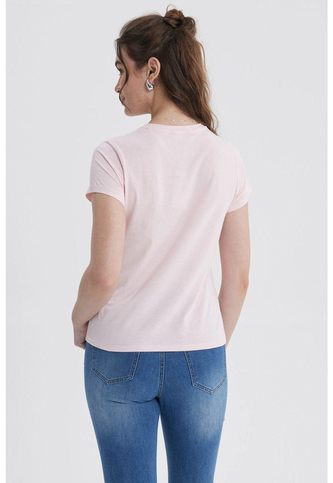 Polera Mujer Básica Print Rosa-2
